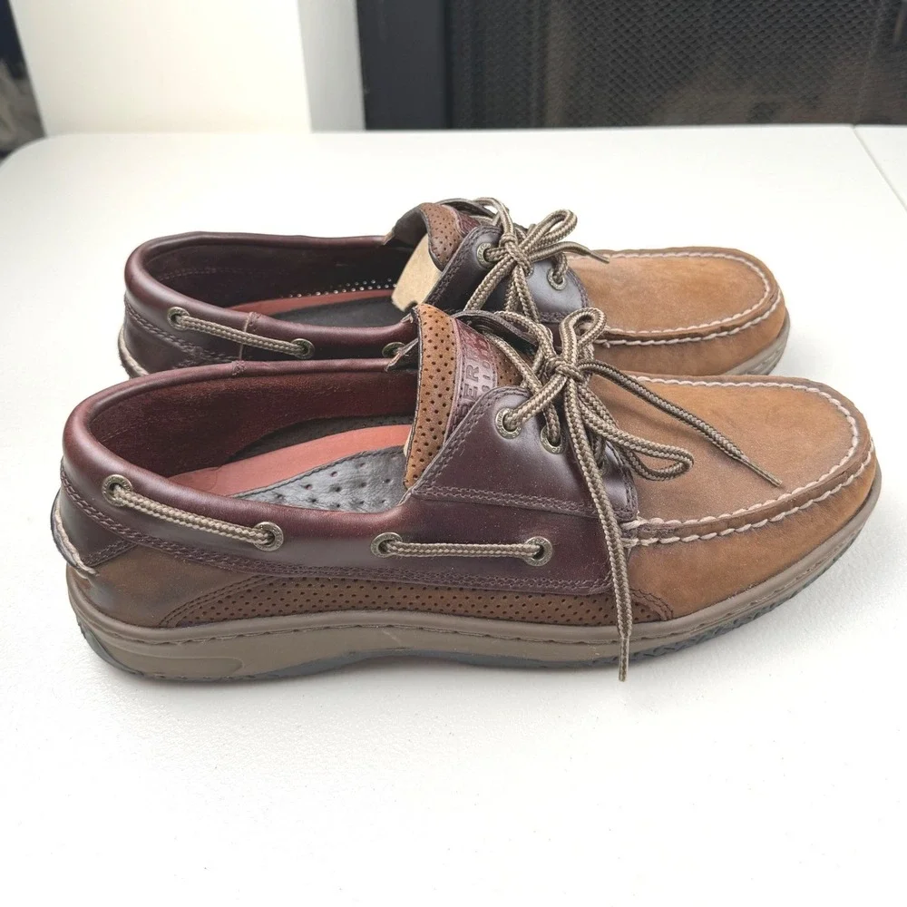 Sperry Top-Sider Mens Billfish Boat Shoes Brown Leather Loafers 11M 10281972